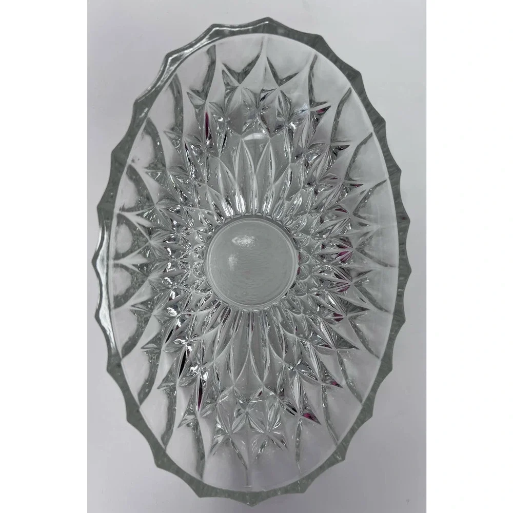 Clear Diamond Cut Oblong Dish 7‎ 1/2